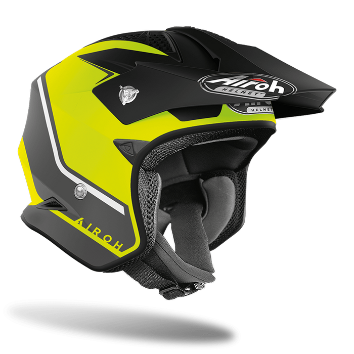 Airoh TRR-S Trial Keen Motorcycle Helmet - Yellow Matte/ Large