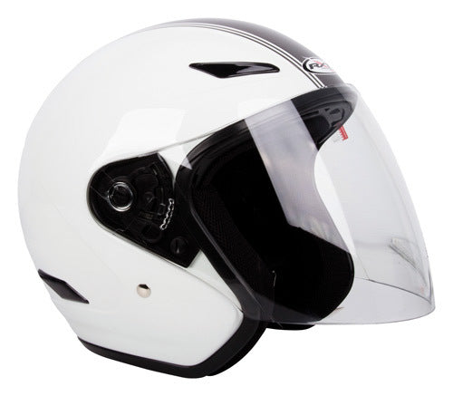 RXT A218 Metro Helmet Retro White/Dark Silver - L