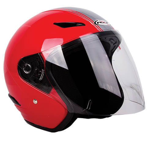 RXT A218 Metro Helmet Retro Red/Light Silver - M