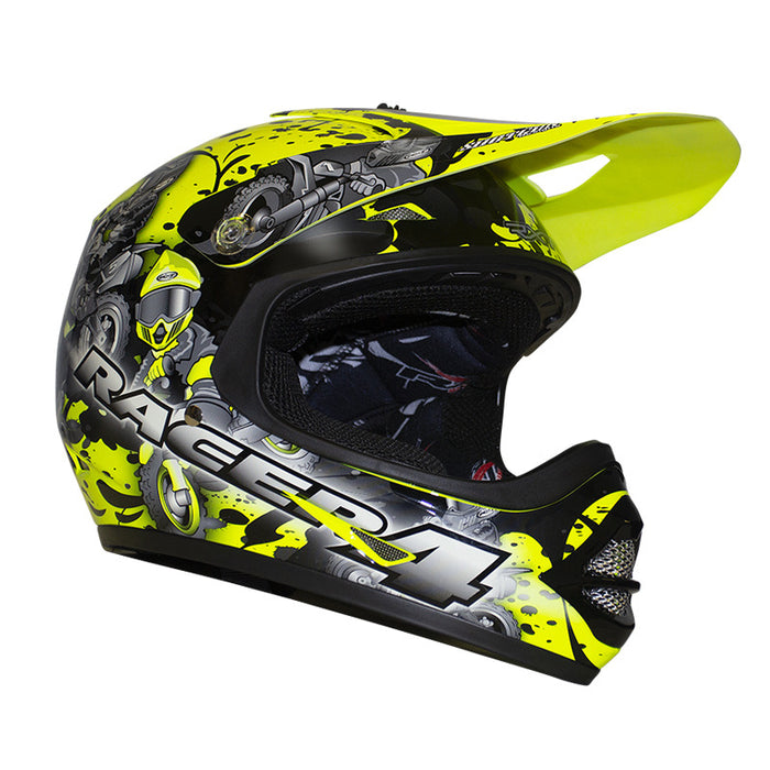 RXT Racer 4 Kids Helmet - Fluro/Yellow L
