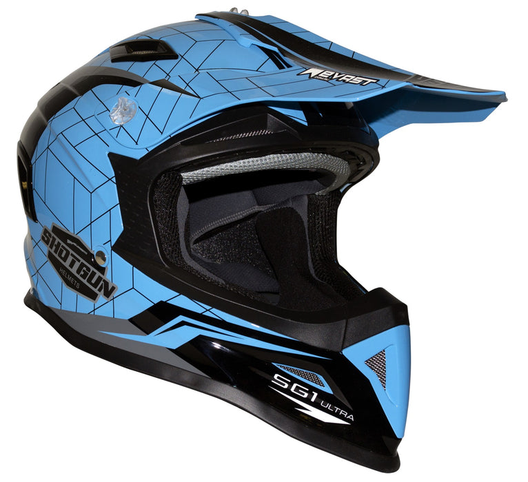 RXT 762 SG-1 Ultra Shotgun Helmet - Gloss Neon Blue M
