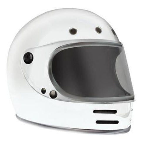 RXT Stone Full Face Vintage Helmet - Gloss White