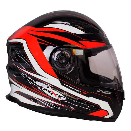 RXT Viper 2 Fibreglass Helmet Black/Red - XS