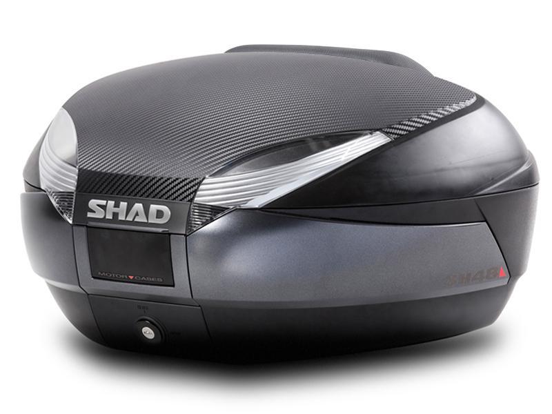 Shad Sh48 Top Case Bk/Carbon 48L (Bonus Back Rest & Carbon Panel)