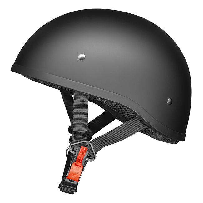 M2R Rebel Shorty Quick Release Open Face Motorcycle Helmet - Matte Black/Large