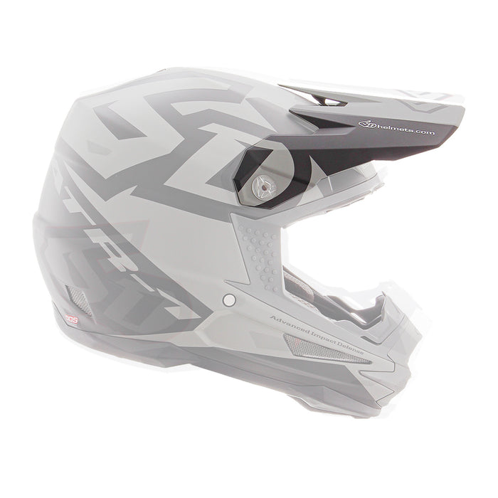 6D Atr-1 Switch Motorcycle Helmet Peak - Grey/Black