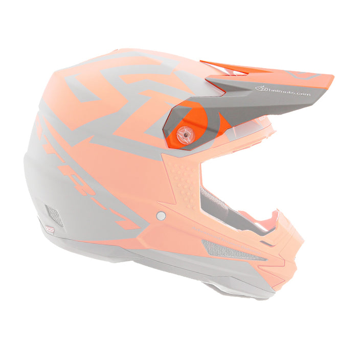 6D Atr-1 Switch Motorcycle Helmet Peak - Orange/Grey