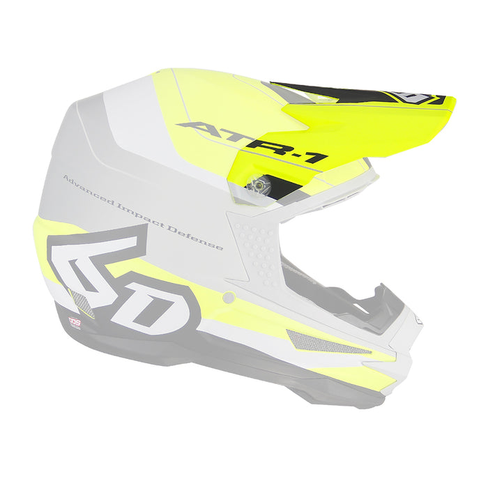6D Atr-1 Pace Motorcycle Helmet Peak - Yellow/Grey