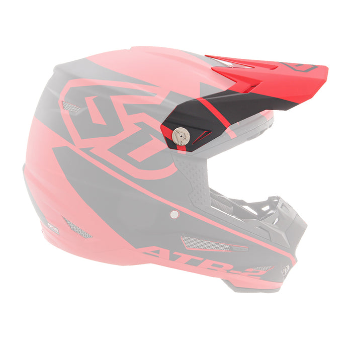 6D Atr-2 Core Motorcycle Helmet Peak - Red/Black