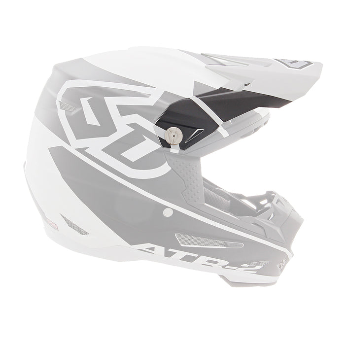 6D Atr-2 Core Motorcycle Helmet Peak - White/Black