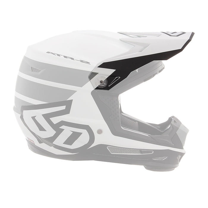 6D Atr-2Y Stripe Youth Helmet Peak - Black/White