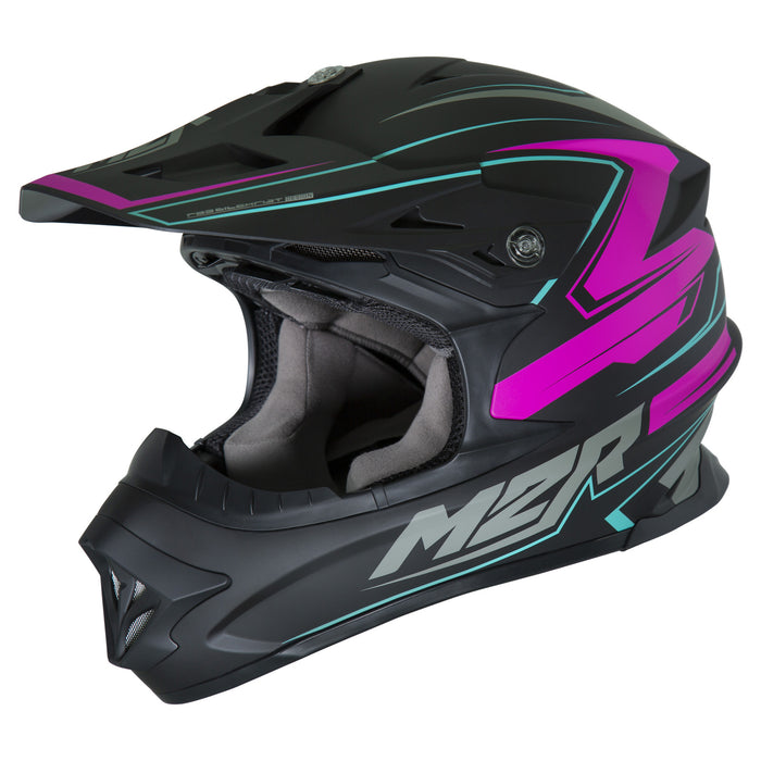 M2R Exo Rush Pc-7F Motorcycle Full Face Helmet - Pink/Large