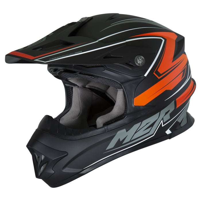 M2R Exo Rush Pc-8F Motorcycle Full Face Helmet - Orange/Large