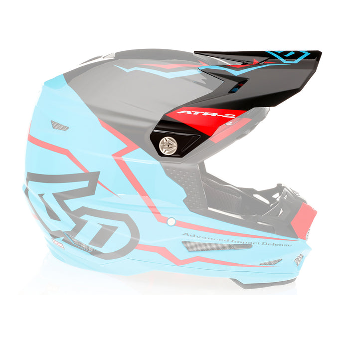 6D Atr-2 Element Motorcycle Helmet Peak - Cyan