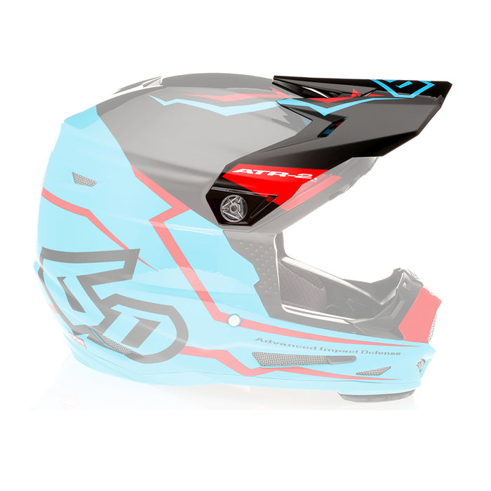 6D Atr-2Y Element Motorcycle Youth Helmet Peak - Cyan