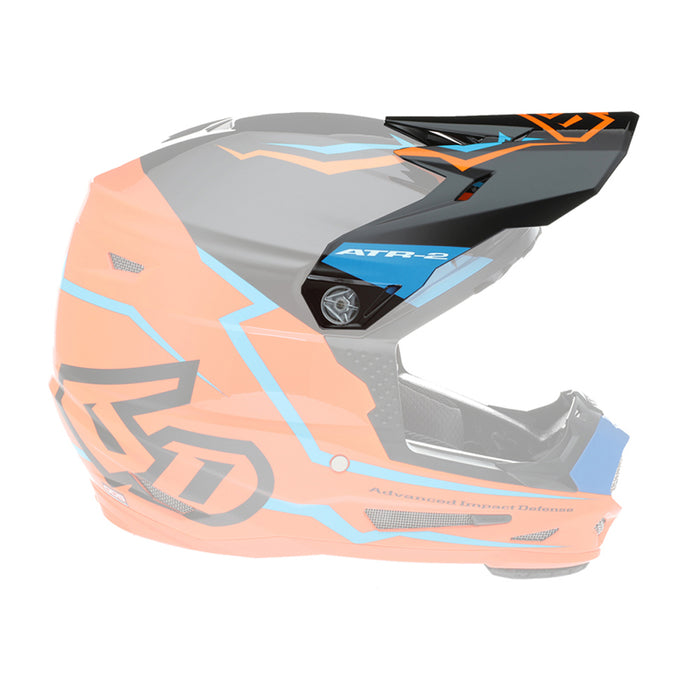 6D Atr-2Y Element Motorcycle Youth Helmet Peak - Neon Orange