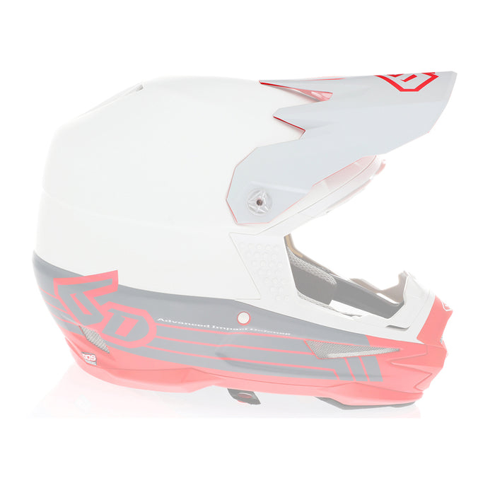 6D Atr-1 Split Motorcycle Helmet Peak - Red