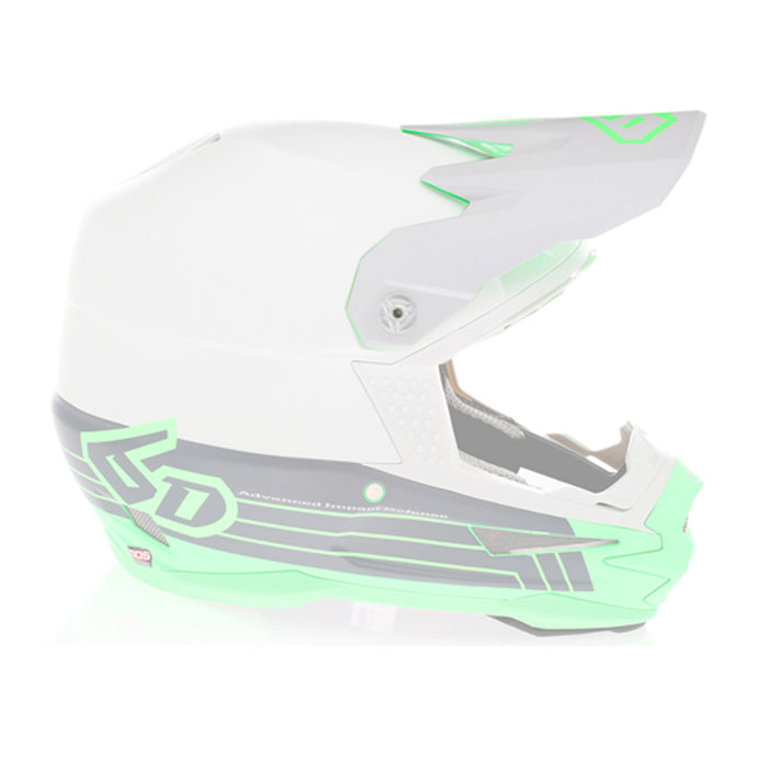 6D Atr-1 Split Motorcycle Helmet Peak - Neon Green