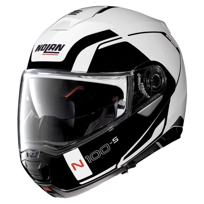 Nolan N-100-5 N-com 19 Consistency  Helmet - Black/White Medium