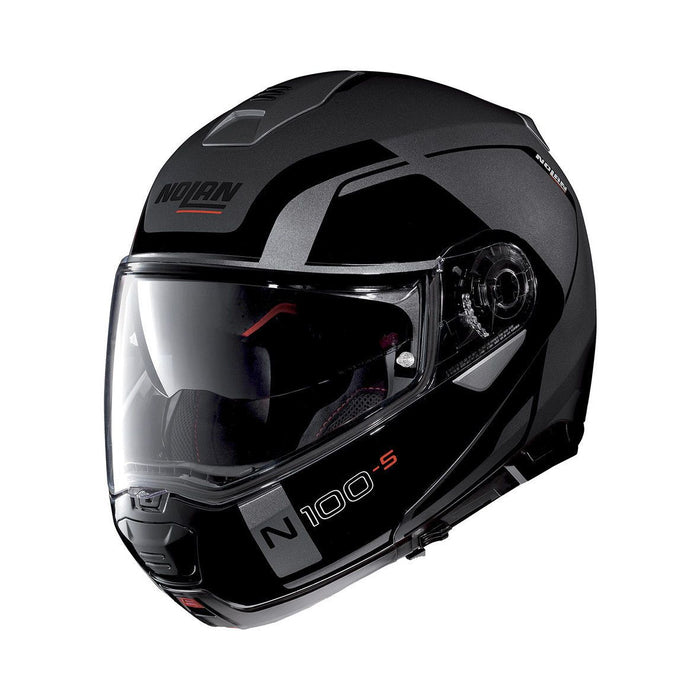 Nolan N100-5 Consistency N-Com 20 Helmet - Flat Grey/Black Medium