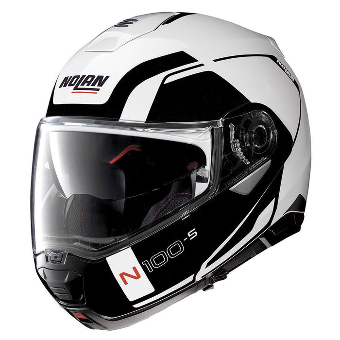 Nolan N100-5 Consistency N-Com19 Helmet - White/Black XLG