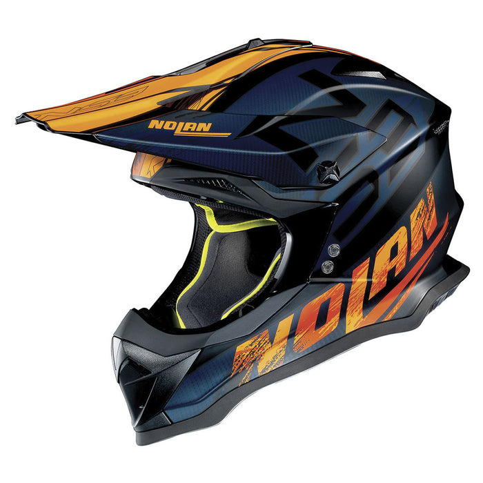 Nolan N-53 Whoop Flat 4 Helmet - Black/Orange/Blue XSM