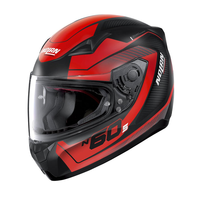 Nolan N60-5 Veles 67 Motorcycle Full Face Helmet - Flat Black/Red XSM