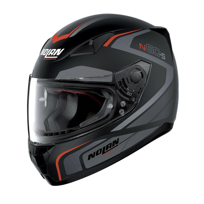 Nolan N605 Practice 18 Helmet - Flat Black/Grey/Red Small