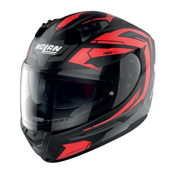 Nolan N-606 Anchor 22 Full Face Motorcycle Helmet - Flat Black/Red/Grey/2XL