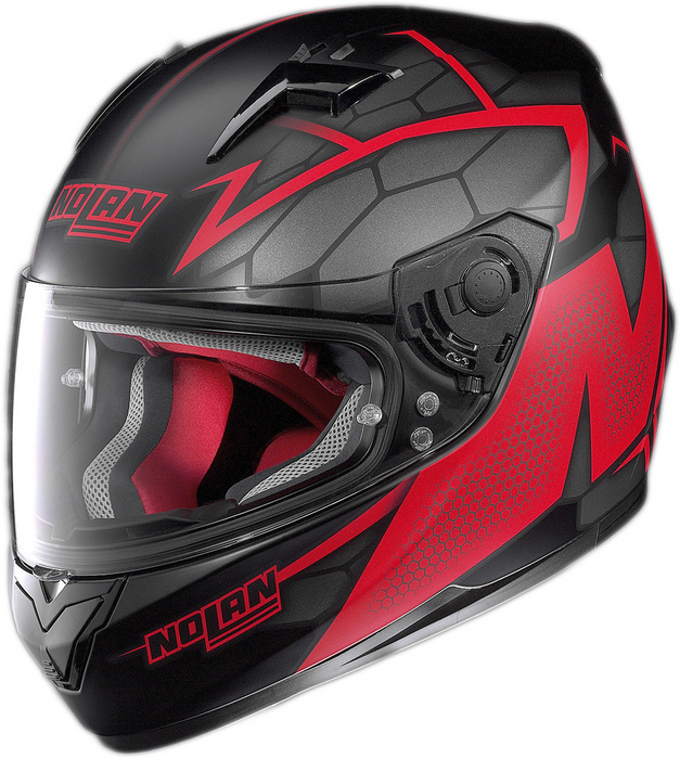 Nolan N-64 Hexagon Flat 86 Helmet - Black/Red XSM
