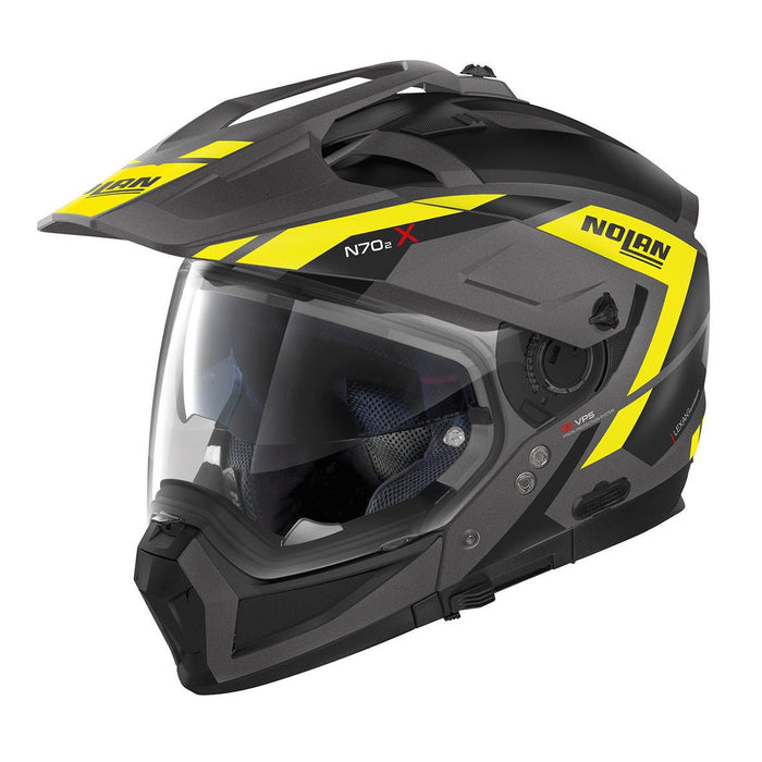 Nolan N702 X Grandes Alpes 23 Helmet - Flat Grey/Black/Yellow XSM