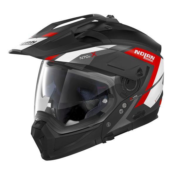 Nolan N702X Grandes Alpes-20 Helmets - Flat Black/Red/White L