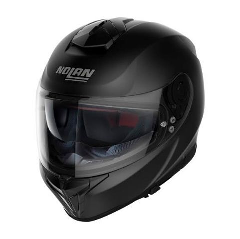 Nolan N80-8 Classic N-Com 10 Motorcycle Helmet - Flat Black/Small