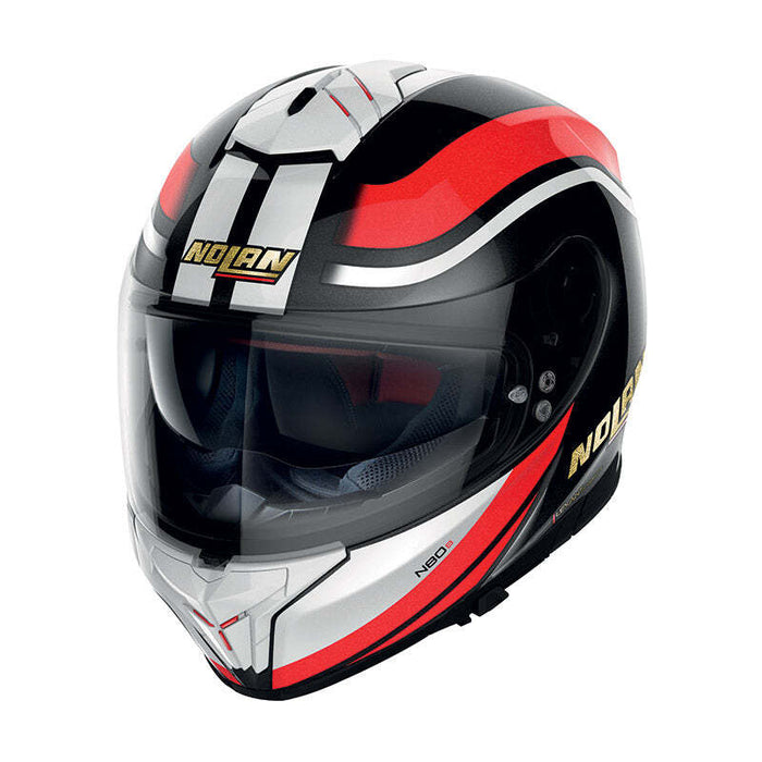 Nolan N80-8 50Th Anniversary N-Com 26 Motorcycle Helmet - Black/White/Red/XL