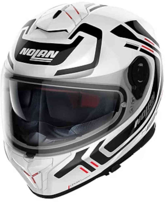 Nolan N80-8 Ally N-Com 52 Motorcycle Helmet - White/Black/X-Small