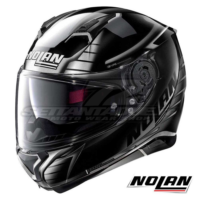 Nolan N-87 N-Com 80 Aulicus Helmet - Black/Silver Large