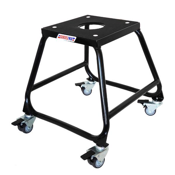 Static Stand With Locking Wheels Black