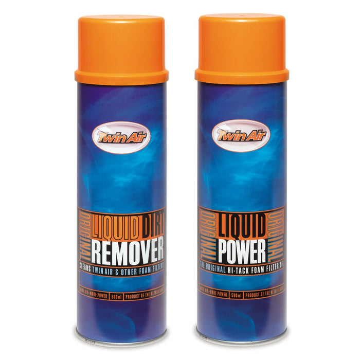 Twin Air Lubricants - Liquid Power Spray + Liquid Dirt Remover Spray Pak (2x500ml) (4)