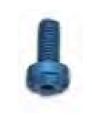 Two Brothers Racing End Cap Bolt Kit Blue  (6 Pc Incl Washers & Tool)