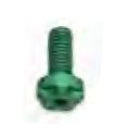 Two Brothers Racing End Cap Bolt Kit Green  (6 Pc Incl Washer & Tool)