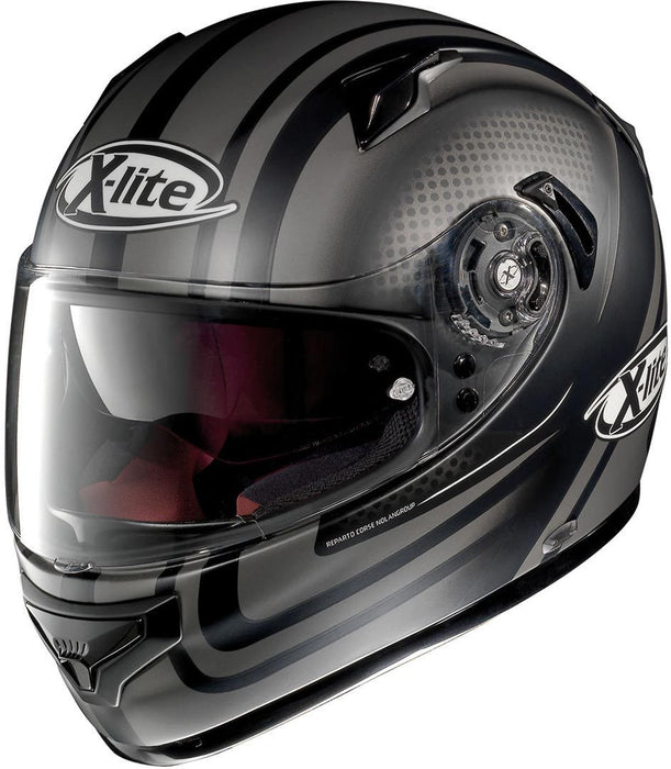 X-Lite X-661 N-Com 34 Slipstream Flat Helmet - Black/Grey Medium