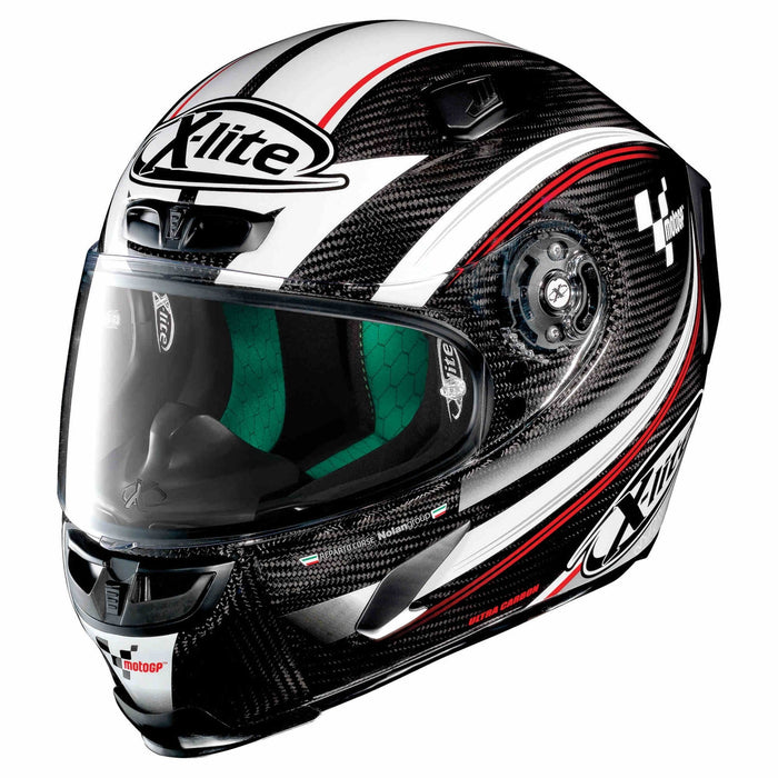 X-Lite X-803 Ultra Carbon MotoGP 1 Helmet-Carbon/White/Red XSM