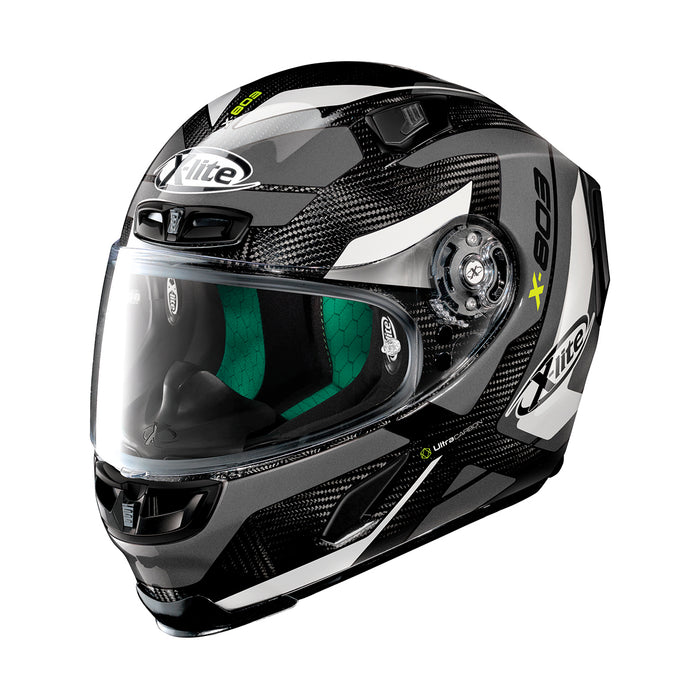 X-Lite X-803 Ultra Carbon Mastery Helmets - Carbon/Grey/White XSM