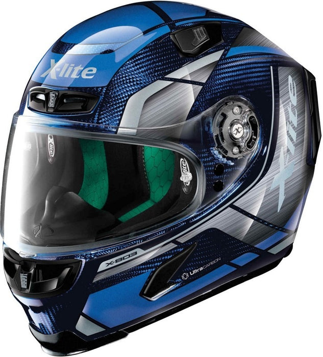 X-Lite X-803 Ultra Carbon Agile 49 Helmet - Carbon/Blue/Steel XS