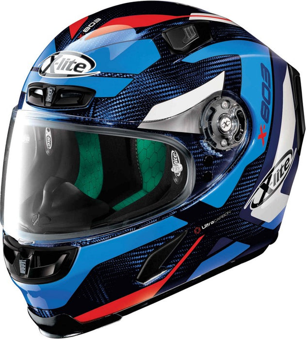 X-Lite X-803 Ultra Carbon 40 Mastery Helmet- Blue/White/Red Medium