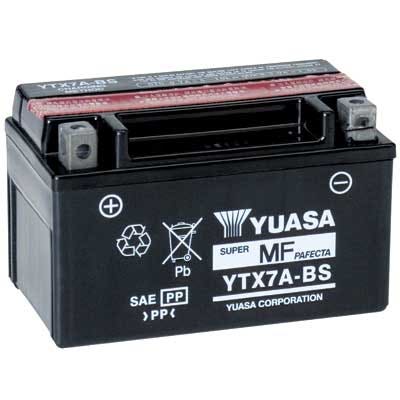 YUASA SUPER MF BATTERY  SRV250 YTX7A-BS